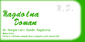 magdolna doman business card