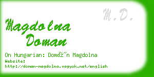 magdolna doman business card